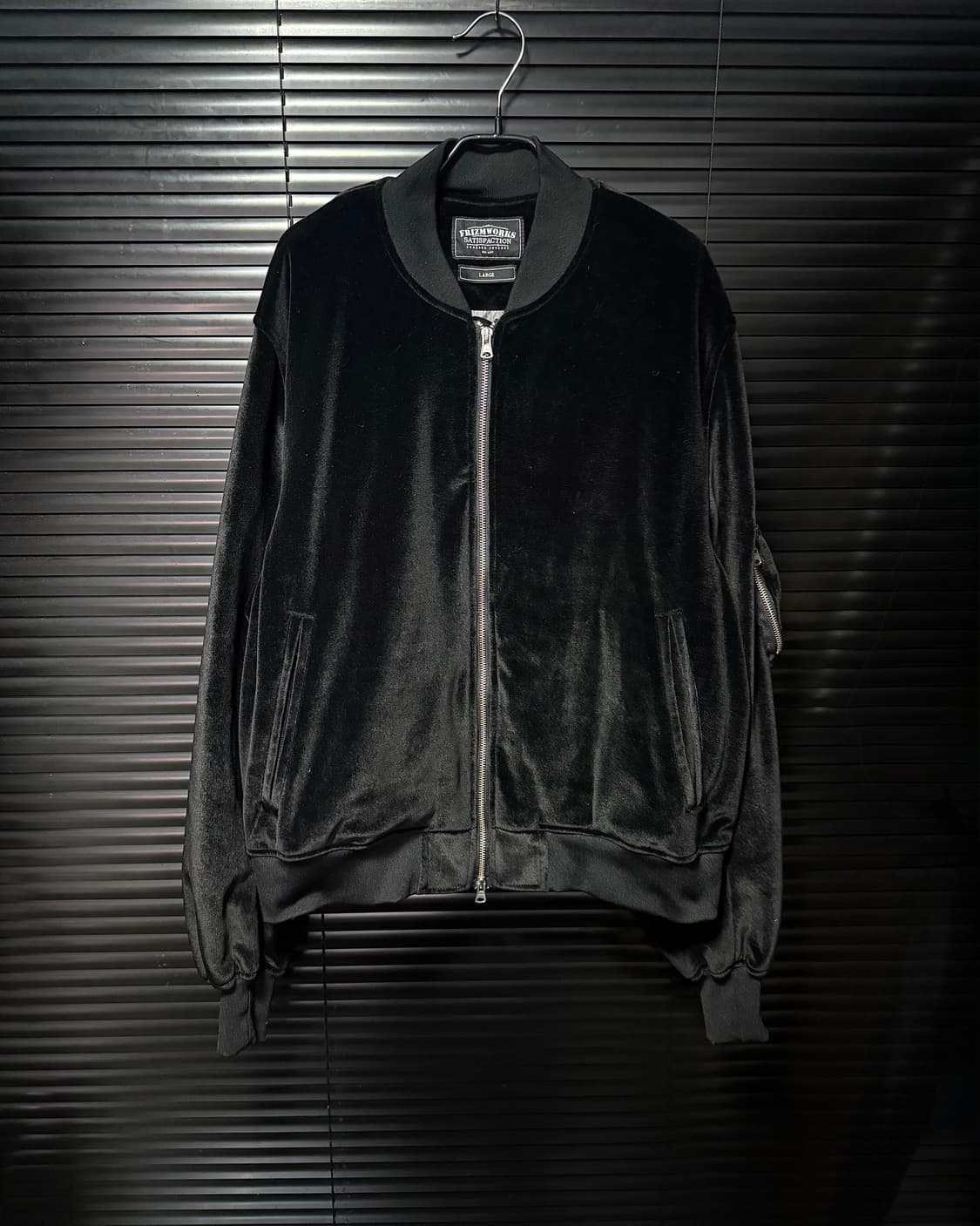 프리즘웍스 벨벳 벨루어 ma-1 ma1 항공 점퍼 바시티 봄버 블루종 L 상품이미지1