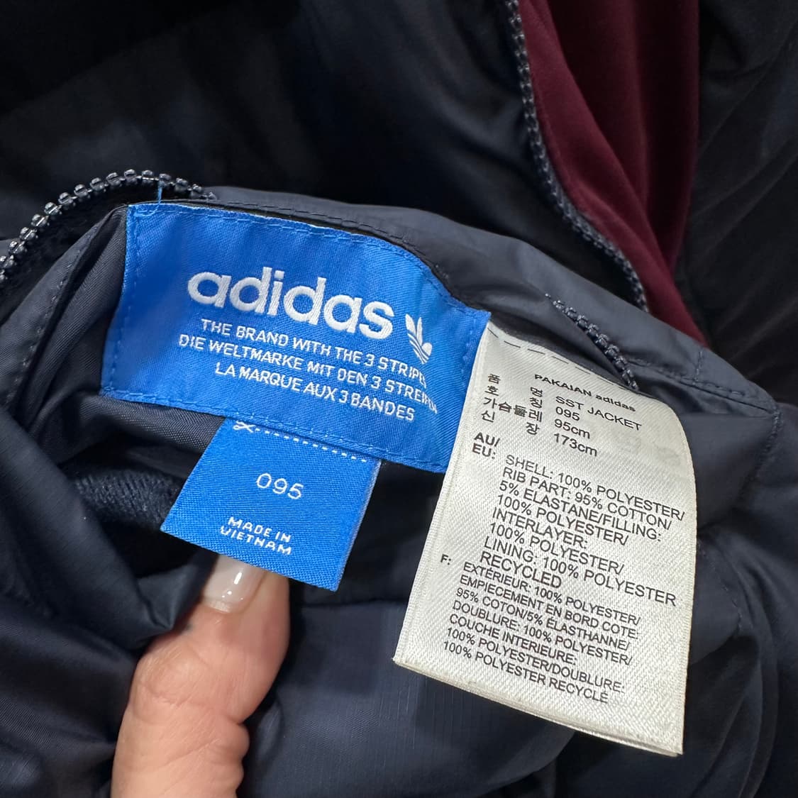 아디다스 리버서블 SST 덕다운 패딩 자켓M-L 상품이미지5