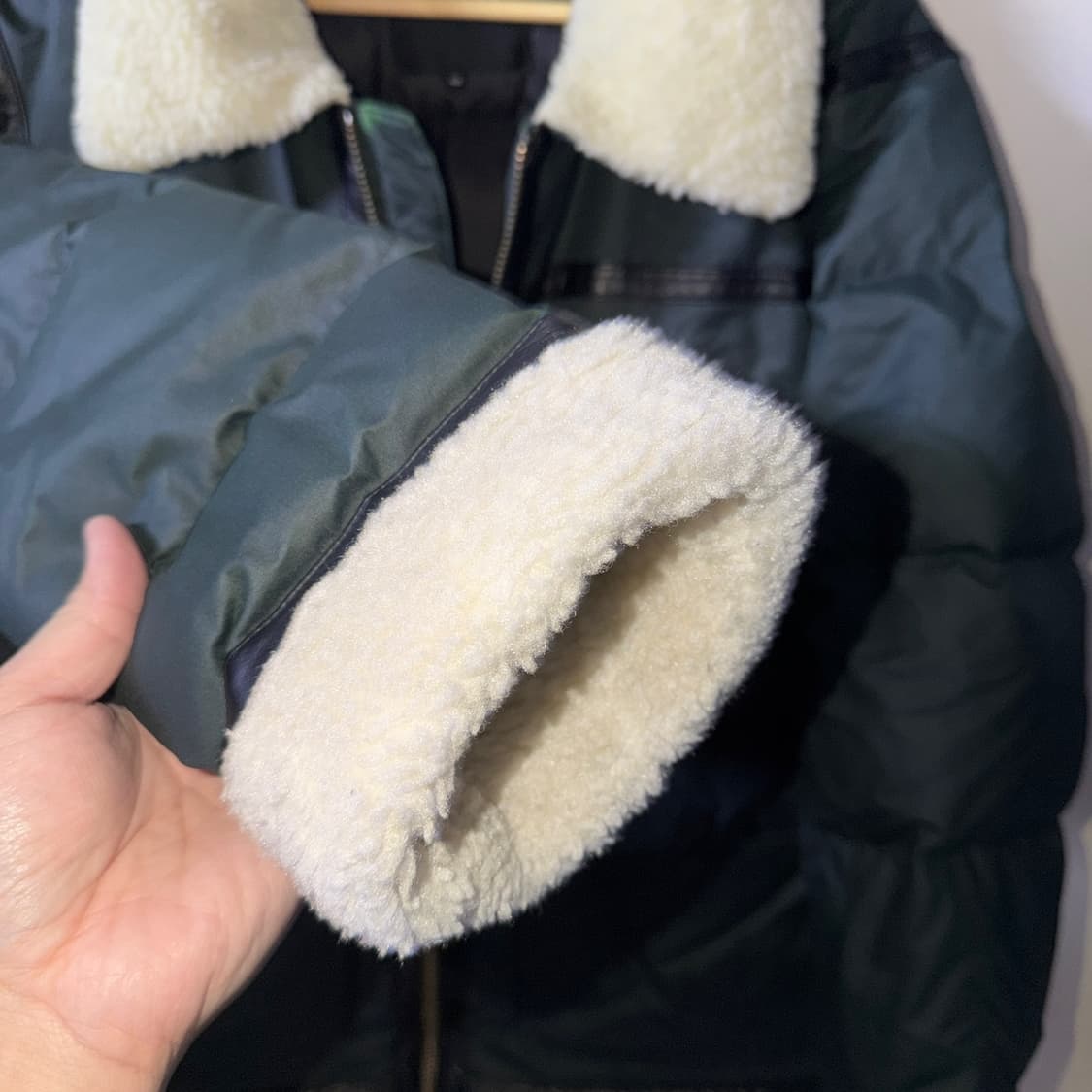 빈폴 거위털 양털 배색 다운점퍼 100 (남성 105정도) 상품이미지3