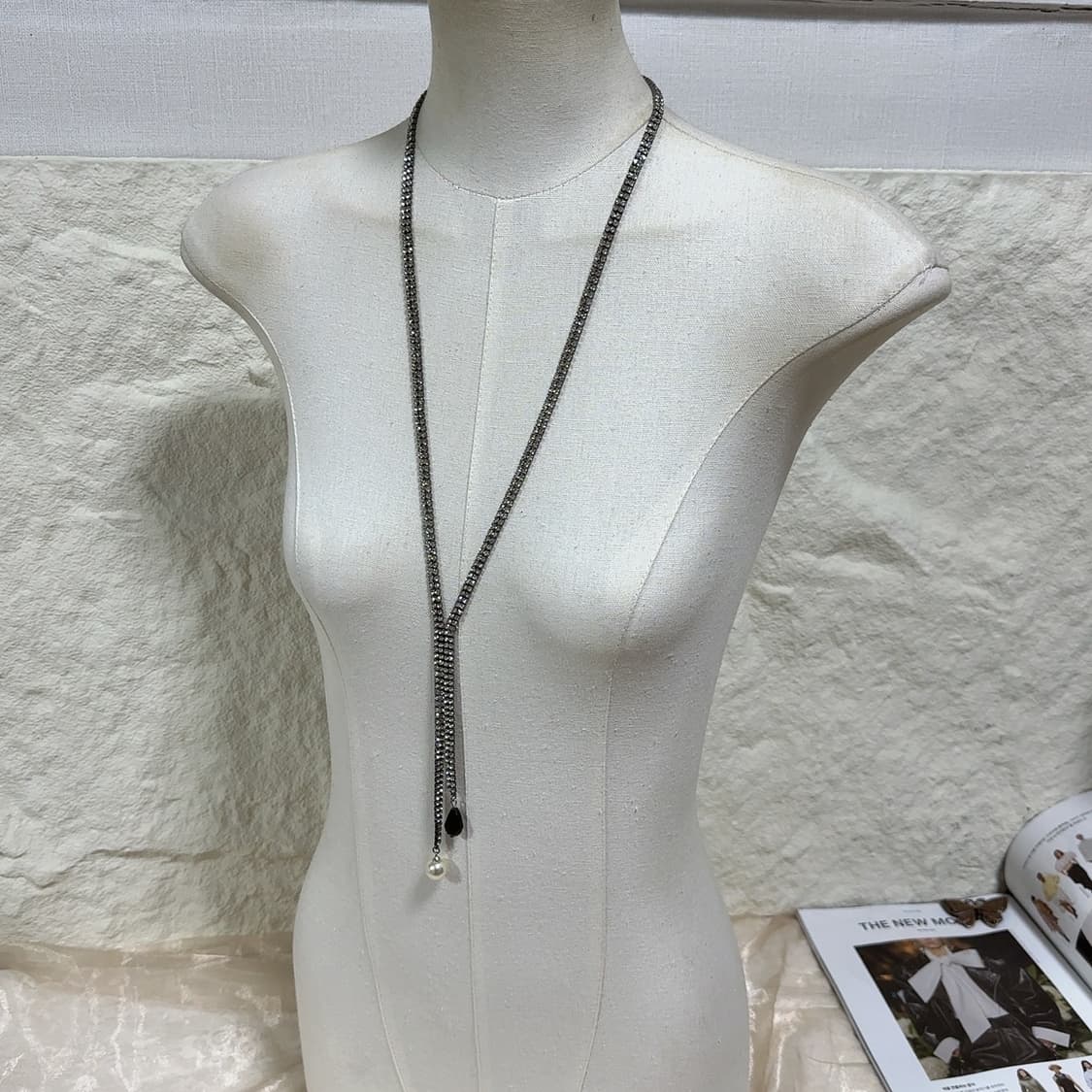 빈티지 고딕 느타이  오리엔탈 진주 목걸이 상품이미지1