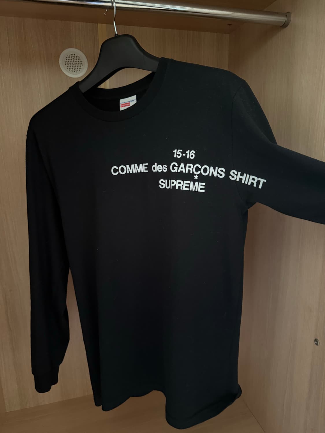 슈프림 꼼데가르송 롱슬리브 블랙 M 상품이미지1
