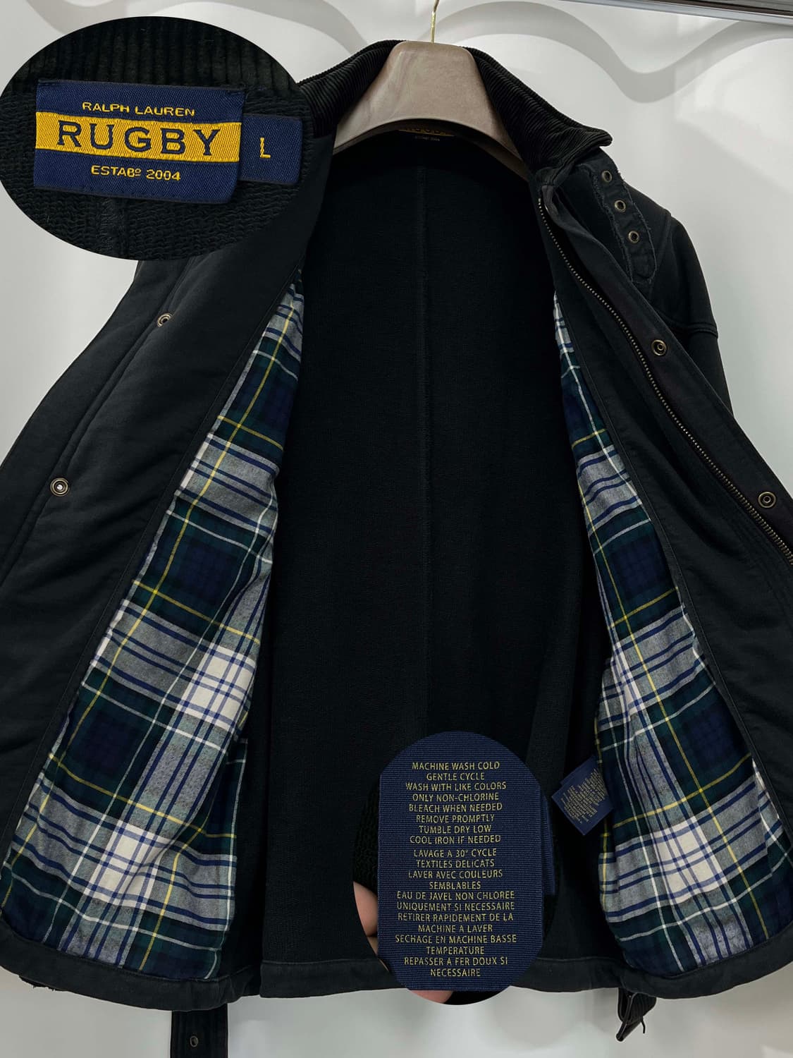 폴로 랄프로렌 블랙 피그먼드 모토사이클 라이더스 벨티드 자켓 상품이미지3