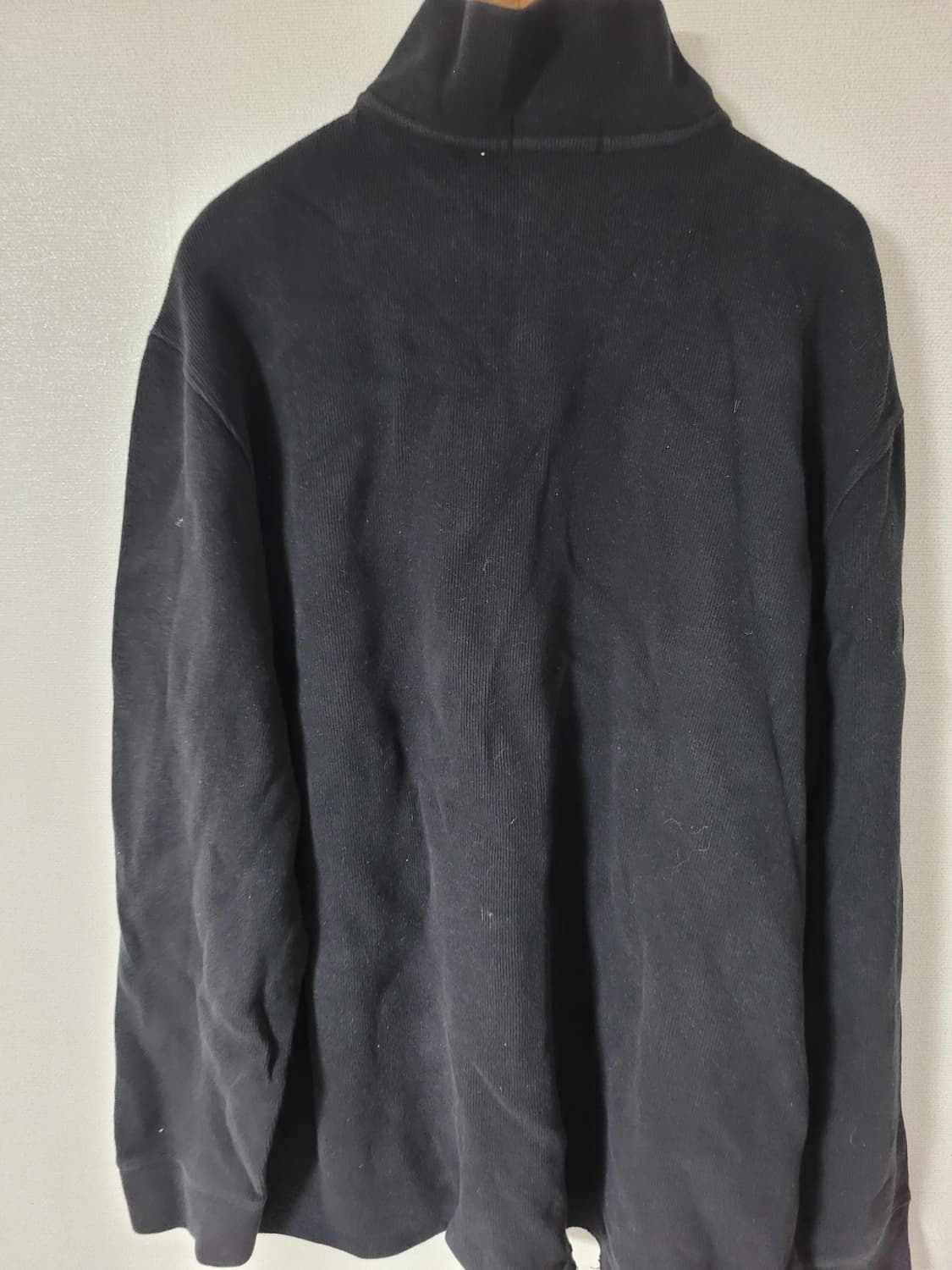 가슴60) 폴로 니트반집업 블랙 상품이미지3