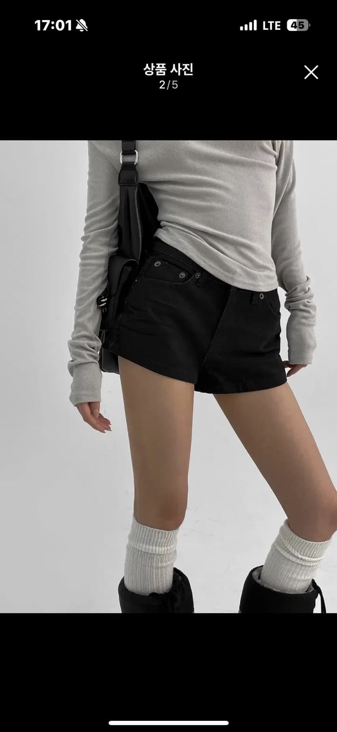블랙업 OOTJ 핫크 논페이드 숏 데님 팬츠 새상품 상품이미지2