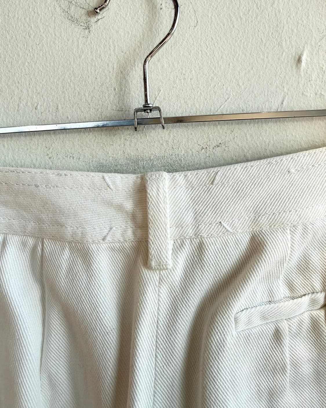 메종 마르지엘라 화이트 데님 백 스티치 와이드 팬츠  상품이미지7