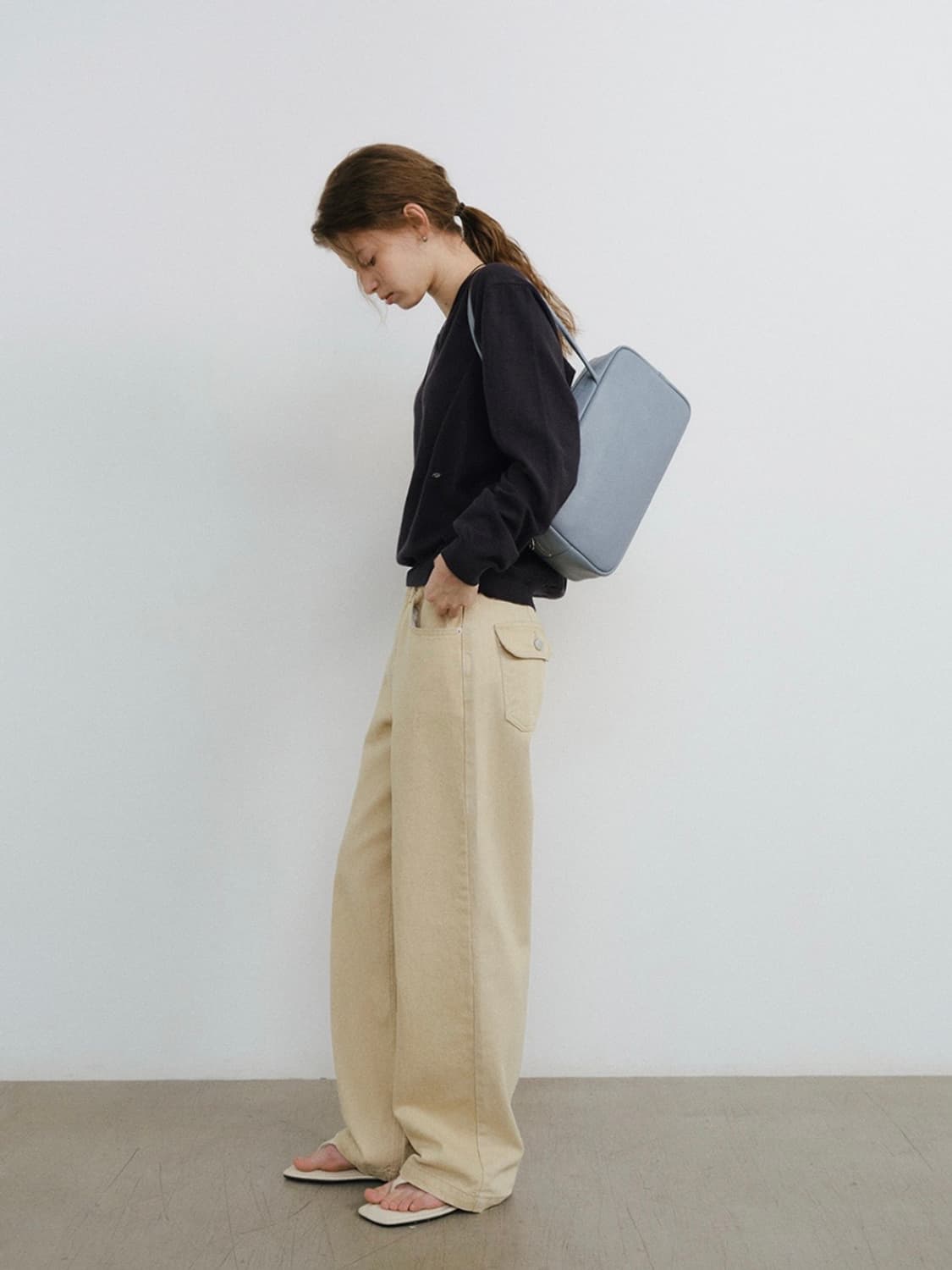 유라고 Color dyeing wide denim 상품이미지2