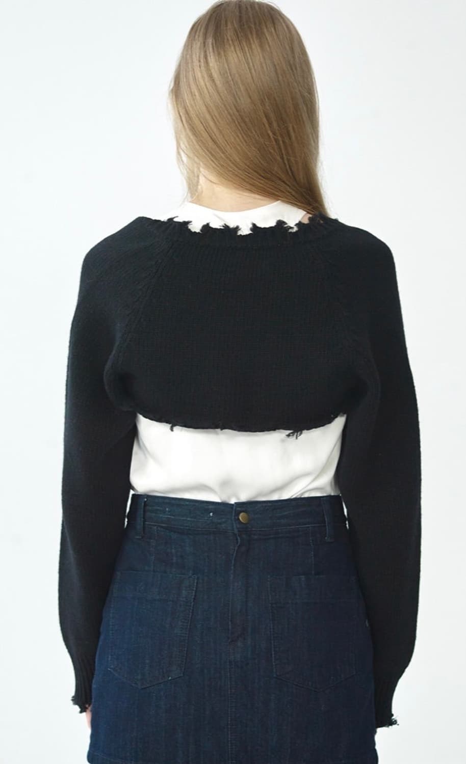 더오픈프로덕트 WOOL BLENDED BOLERO KNIT TOP, BL 상품이미지2