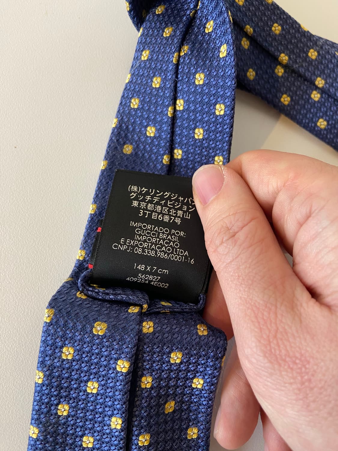 구찌 네이비 도트 무늬 넥타이 상품이미지6