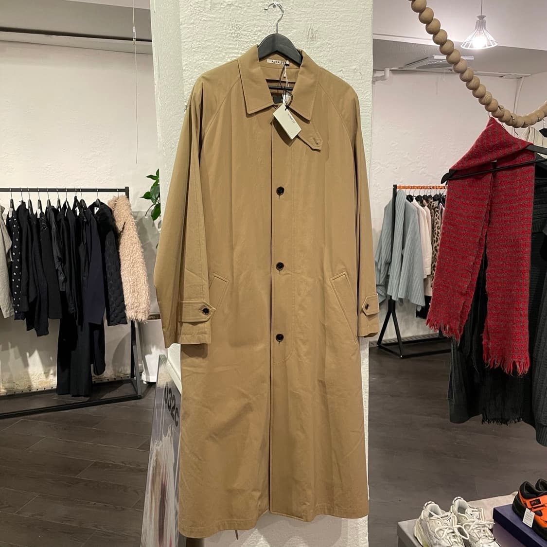 오라리 코튼 개버딘 트렌치코트 상품이미지1