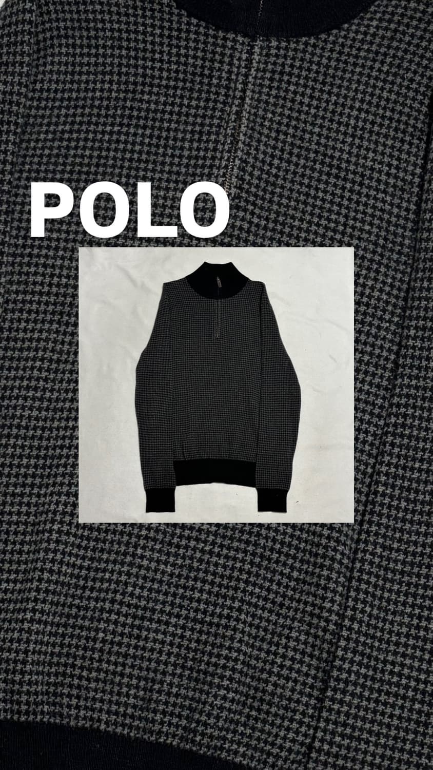 폴로랄프로렌 체크 반집업 니트 상품이미지1