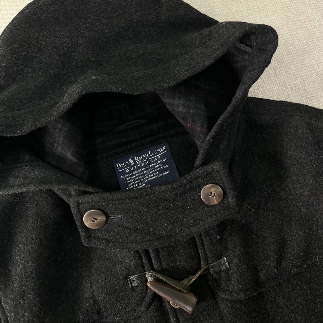 105 폴로랄프로렌 울 떡볶이 후드 코트 상품이미지2