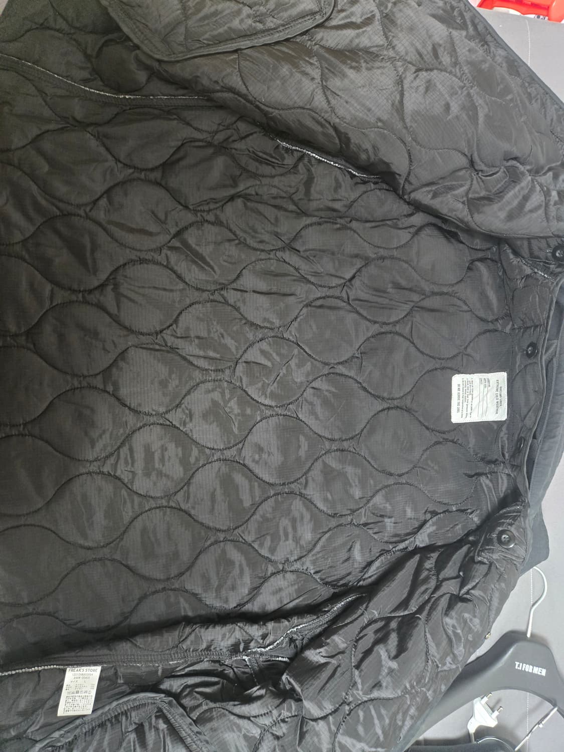 [105~110] 프릭스스토어 m65 숏 개파카 세트 블랙 상품이미지3