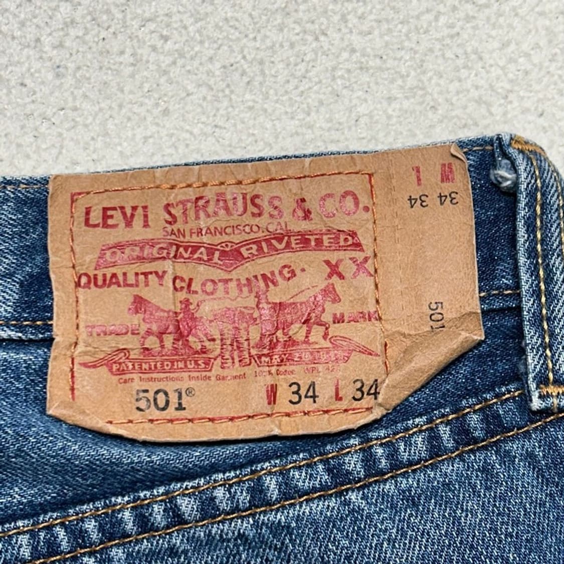 리바이스 501 오리지널 데님진 W34 L34 상품이미지6
