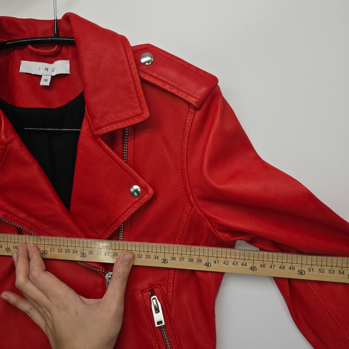 IRO 램스킨 레더 라이더 자켓 36 레드 상품이미지9