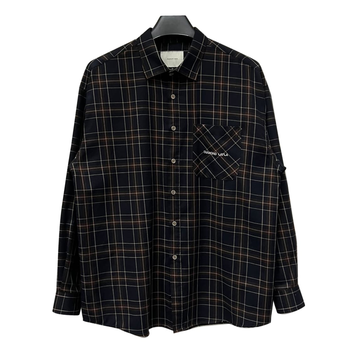 다이아몬드 레이라 플러프 무드 체크 셔츠 남방 L 상품이미지1
