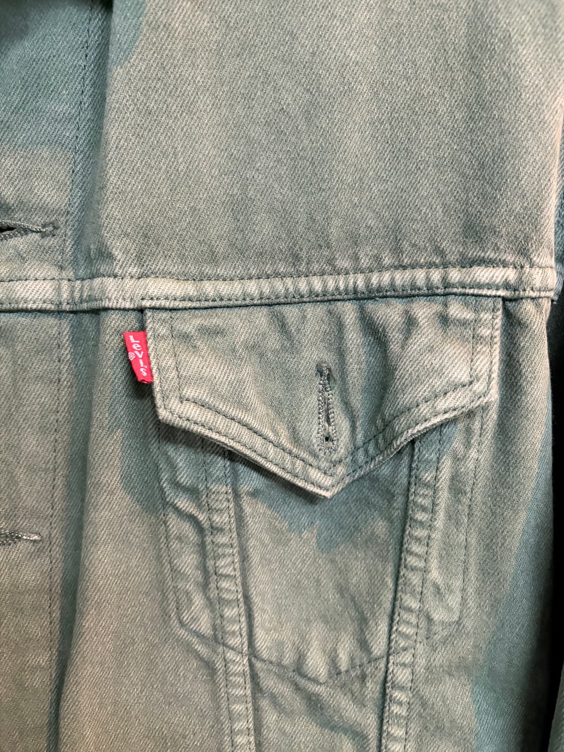 리바이스 빈티지 그린 페이딩 3세대 트러커 xl 상품이미지7