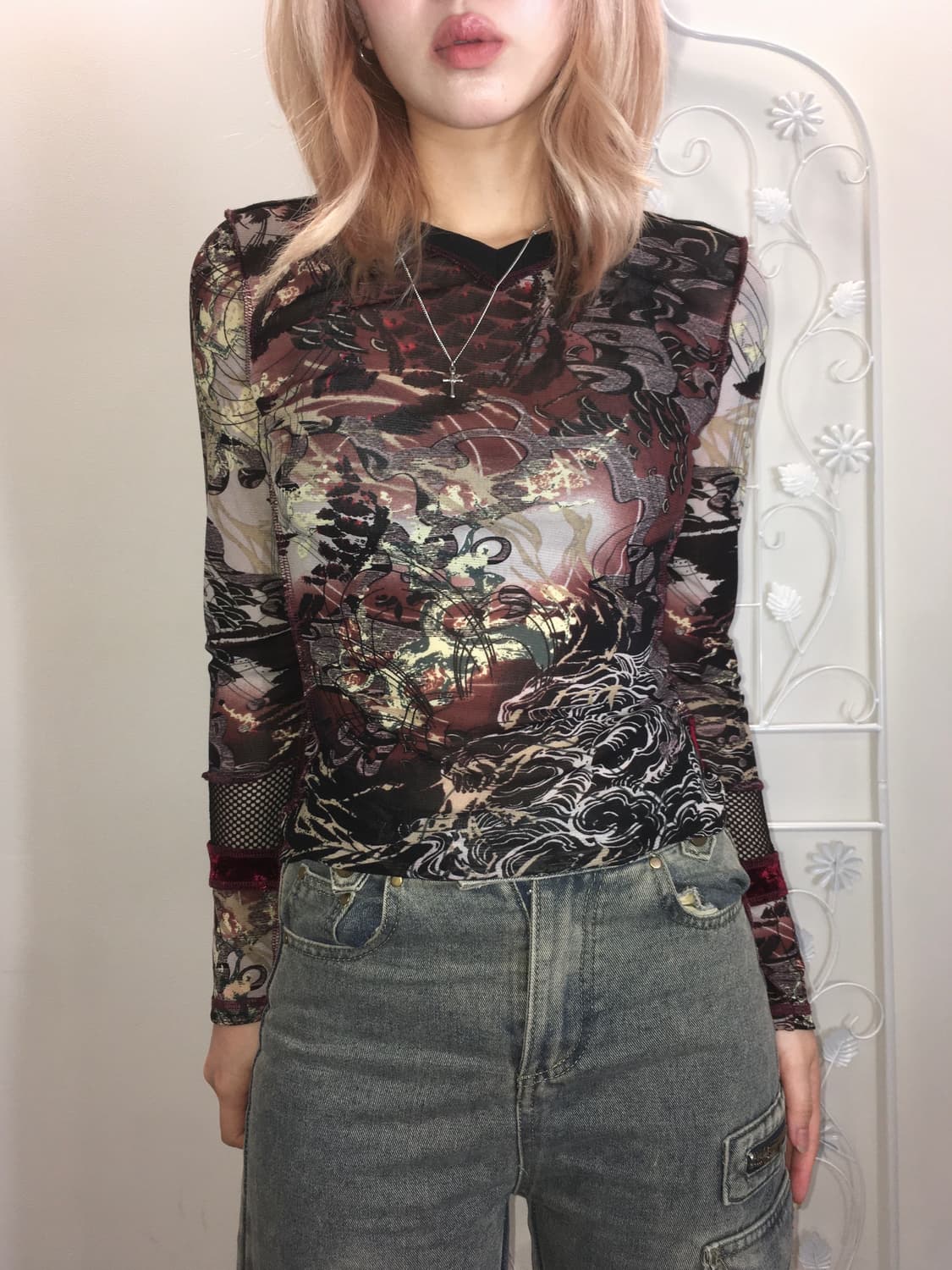 ozz on oriental pattern blouse 상품이미지4