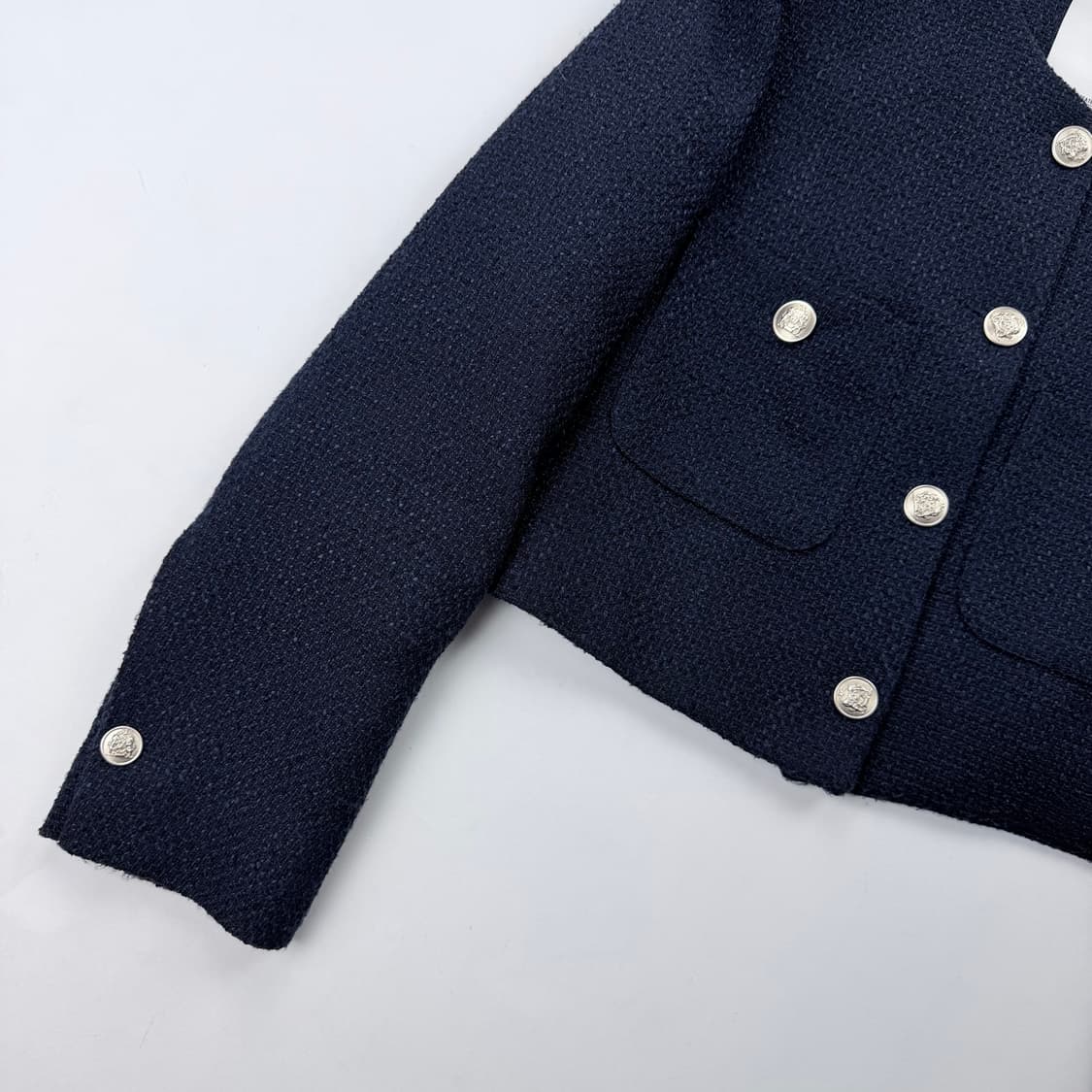 스테이피플 크롭 트위드 블레이저 네이비 상품이미지4