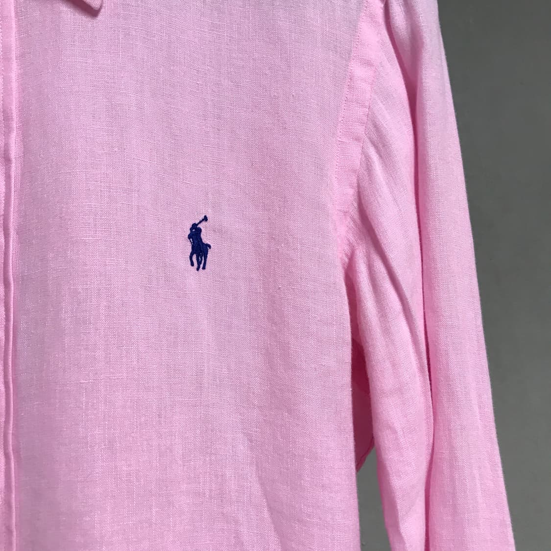 폴로 랄프로렌 QR 린넨 셔츠 핑크 XS(W) 상품이미지4