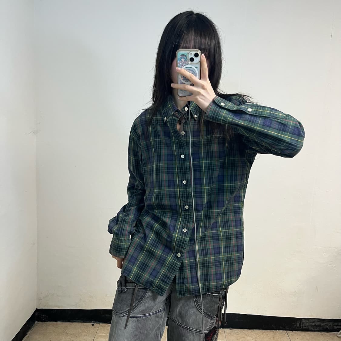 Polo Ralph Lauren green check shirt 상품이미지1