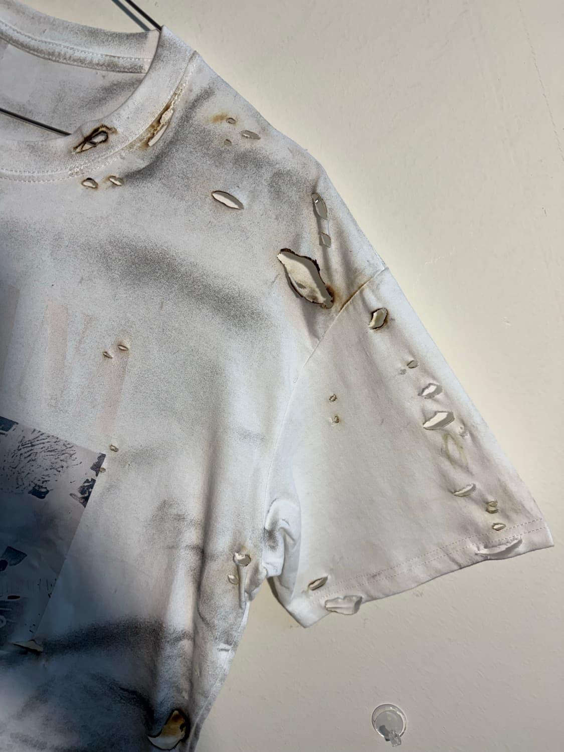 빈티지 너바나 프린팅 디스트로이드 그릴드데미지 반팔 상품이미지7