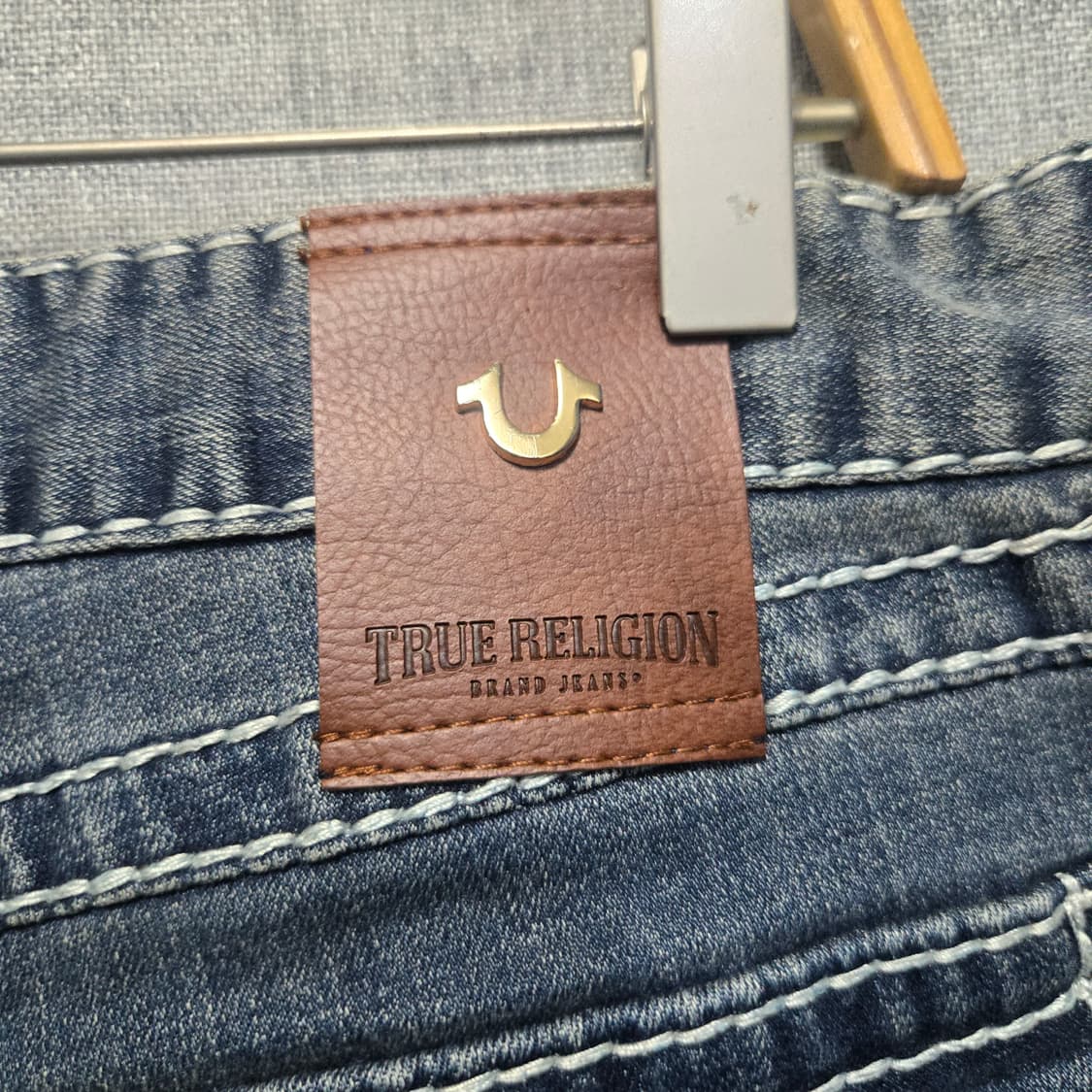 트루릴리전 화이트 스티치 부츠컷 청바지 데님 팬츠  상품이미지3