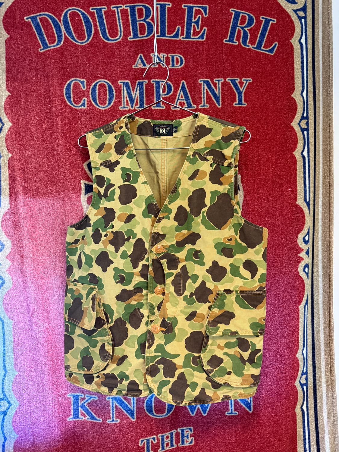 더블알엘 RRL Duck Hunter Camo Vest XL 상품이미지1