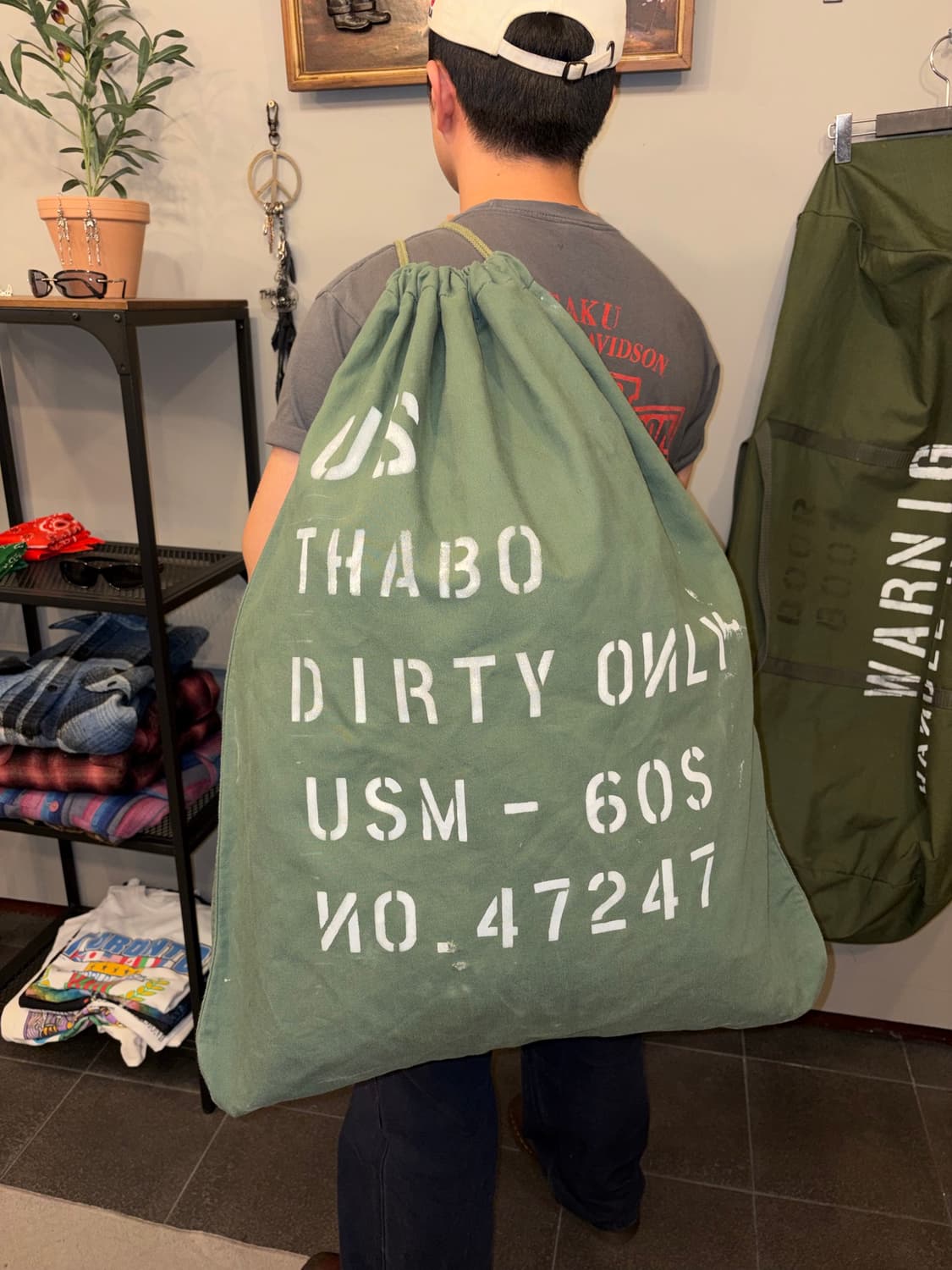 80-90’s US Army stencil laundry bag 상품이미지4