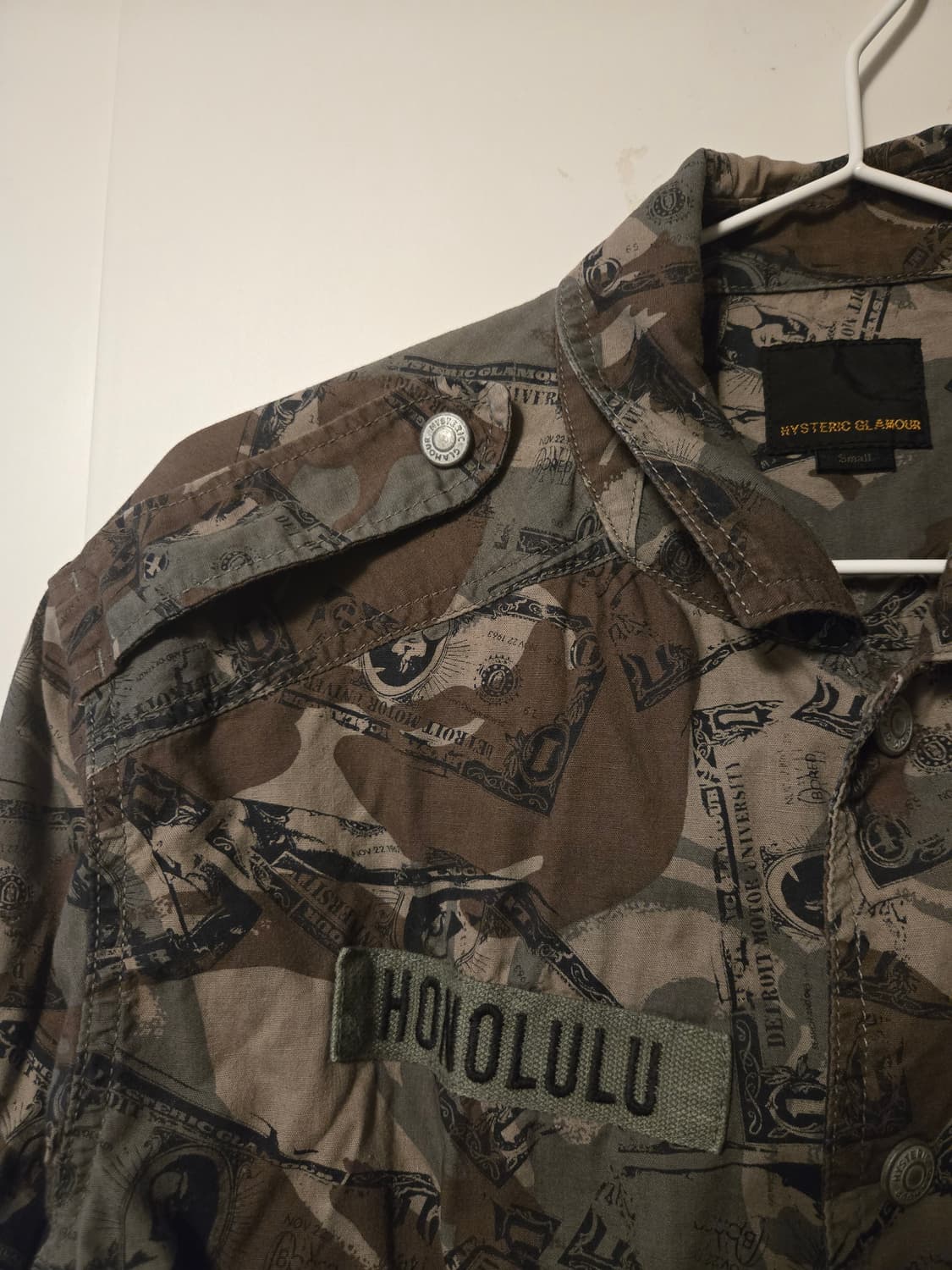 히스테릭 글래머 팝아트 카모 밀리터리 셔츠자켓 (S) 상품이미지3