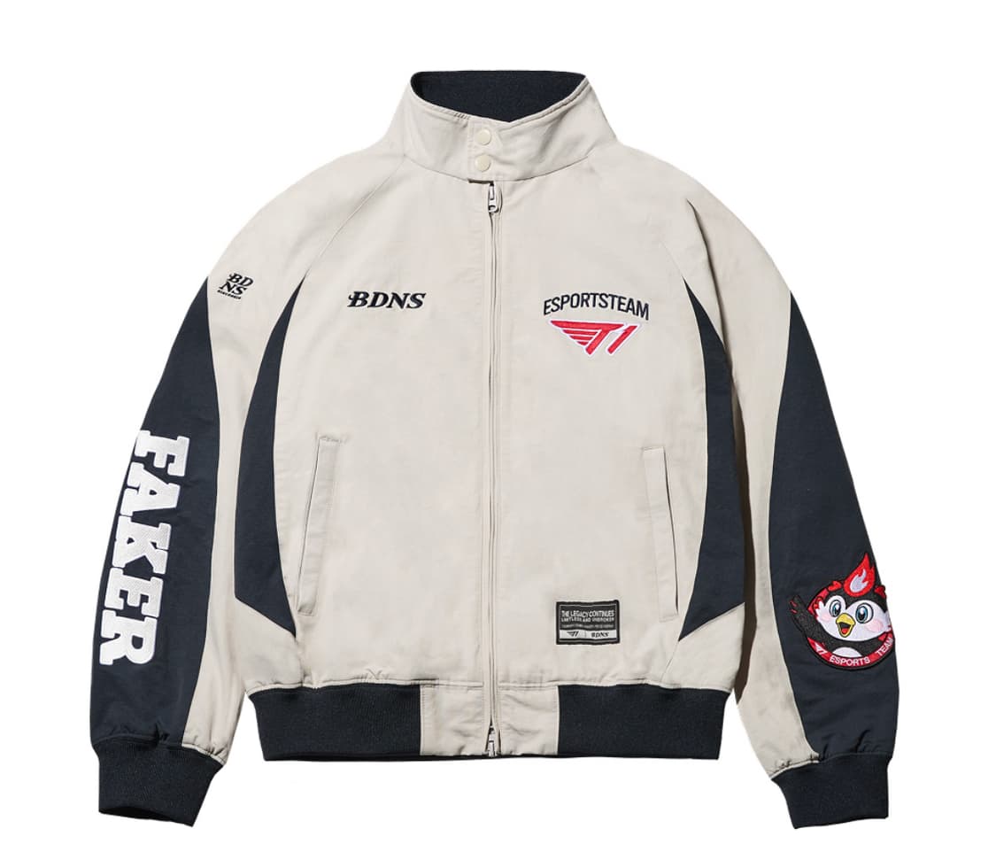 [XL] bdns 빠다너스 T1 페이커 마킹 자켓 베이지 상품이미지1