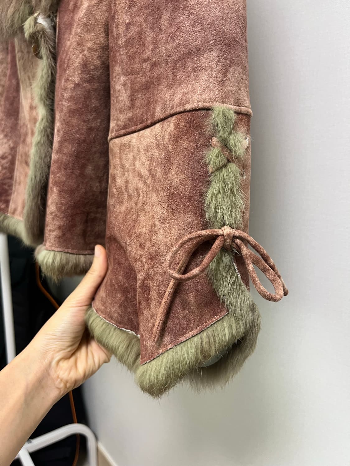 토끼털퍼트리밍 무스탕 갸루 y2k 상품이미지3