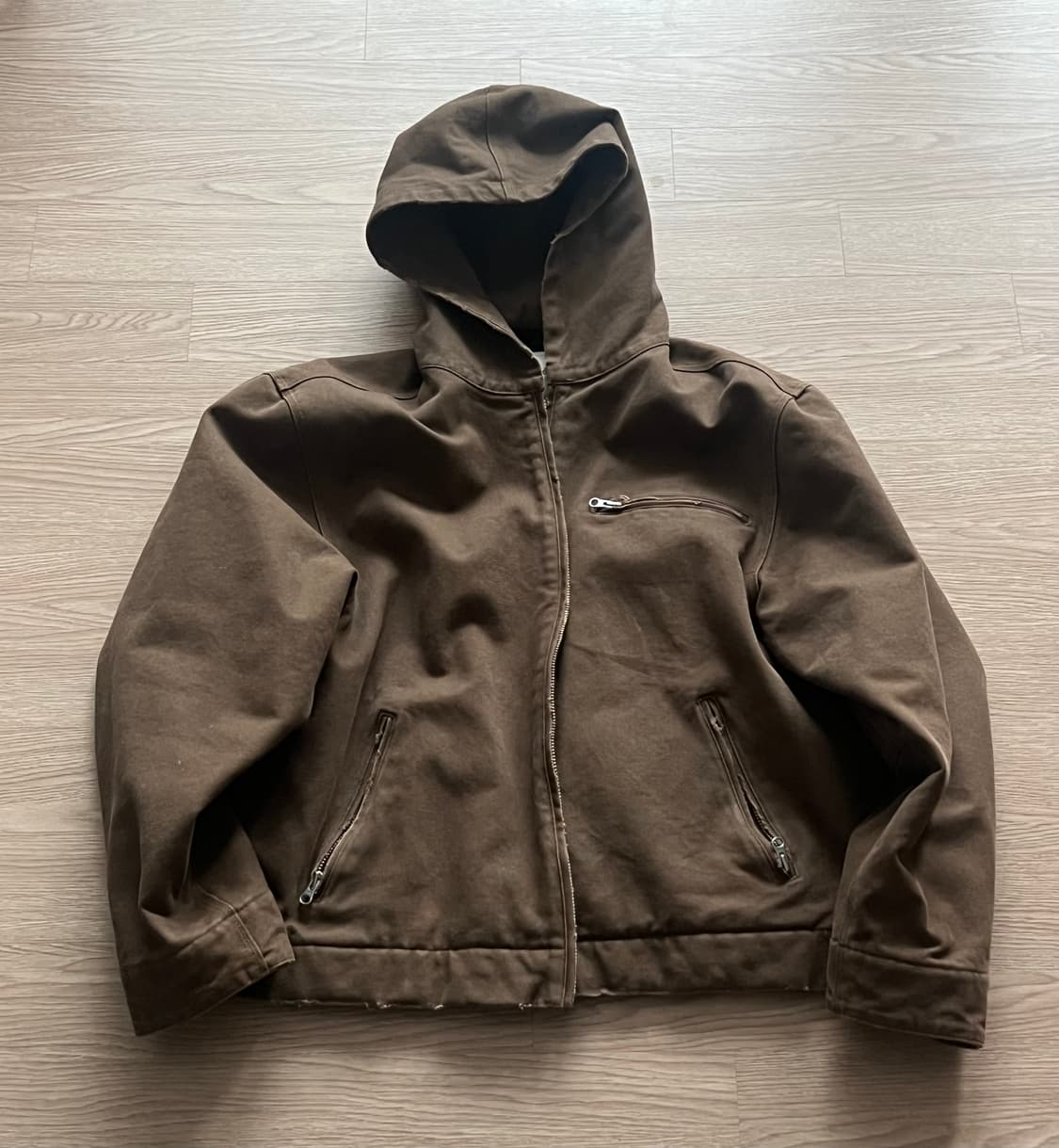 [Nocle] 캔버스 워크 후드집업 (3size) 상품이미지1