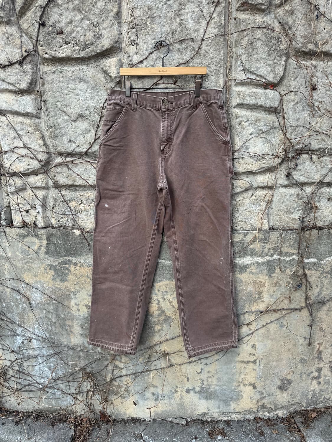 칼하트 b11 dkb 하드페이딩 싱글니 카펜터 워크 팬츠 상품이미지1