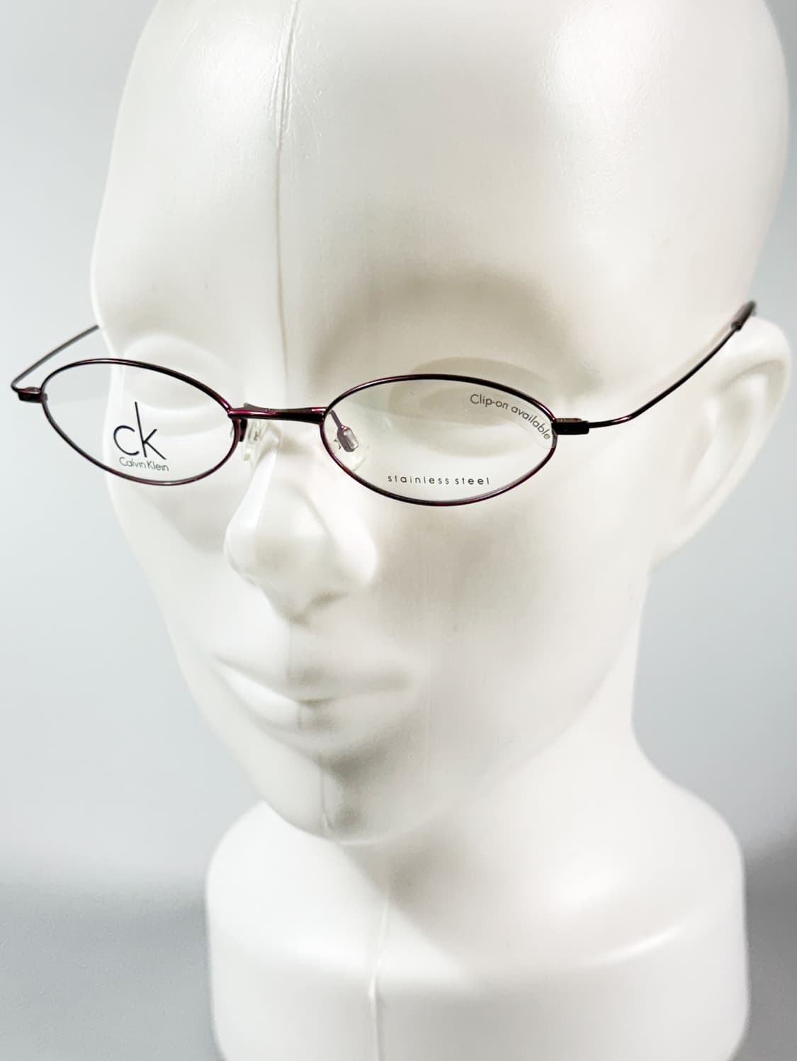 캘빈클라인 슬림 오벌 버건디 메탈 빈티지 안경 상품이미지8