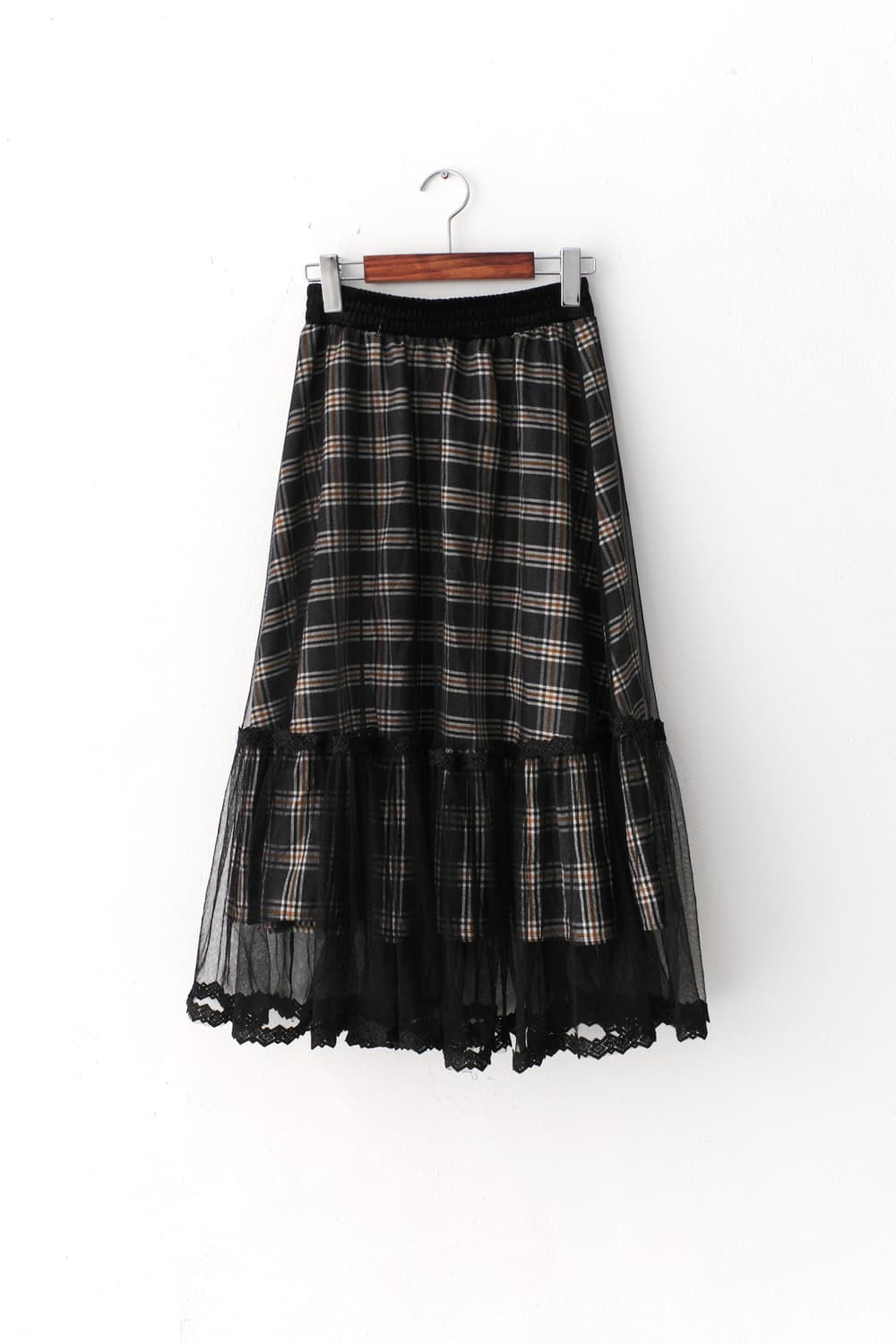 check lace sha skirt 상품이미지1