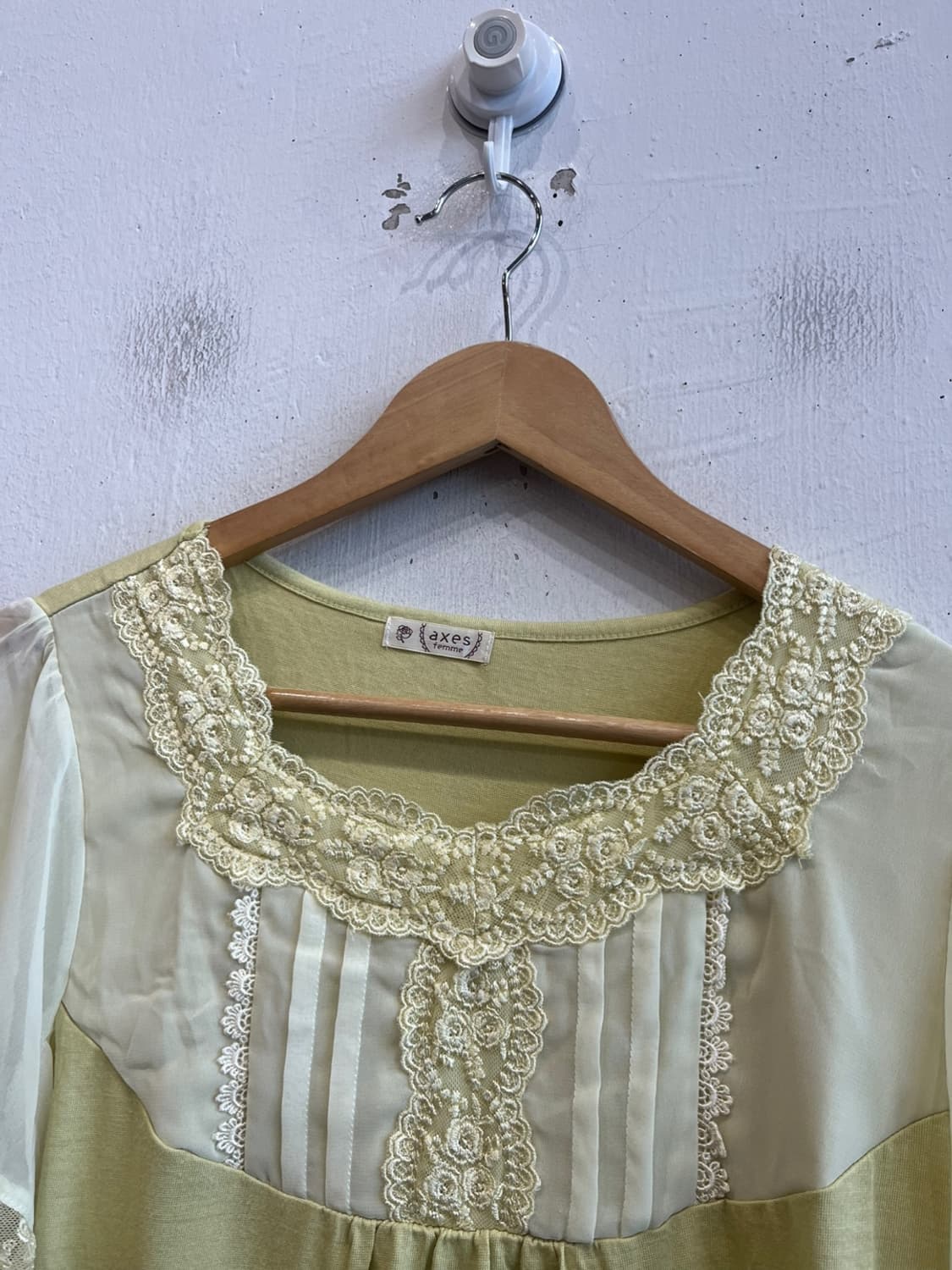 액시즈팜 레이스 반팔 탑 상품이미지2