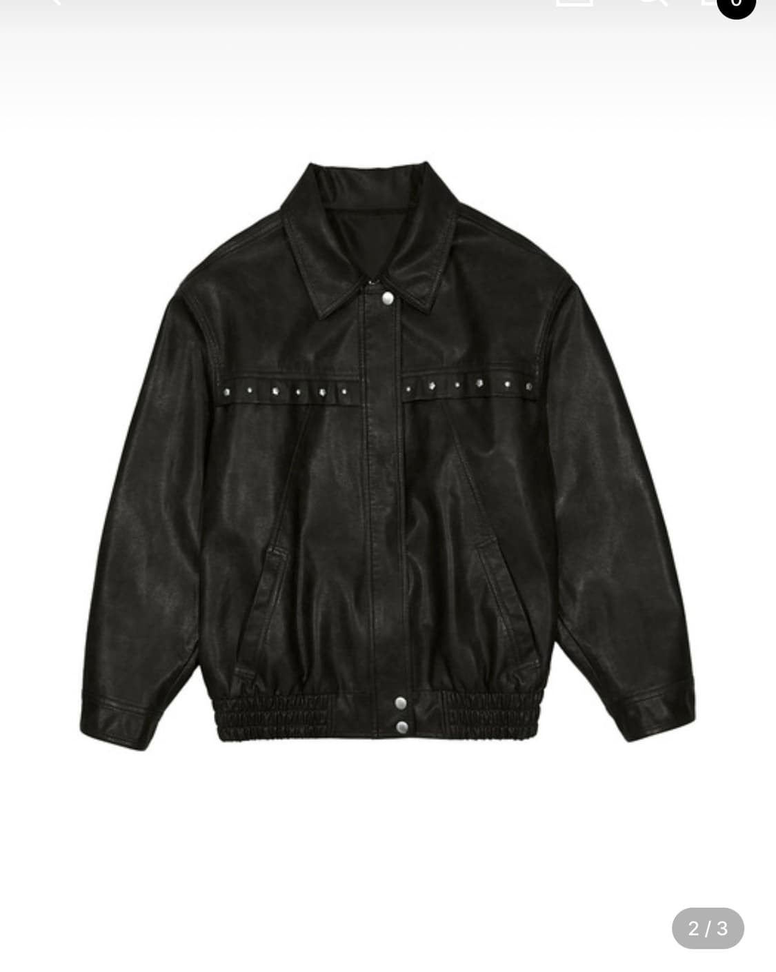 마가린핑거스 RIVET ECO LEATHER JACKET (BLACK) 상품이미지1
