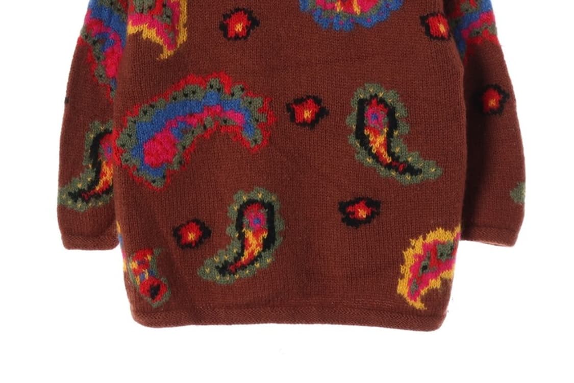 폴린블루 빈티지 페이즐리 울 니트 스웨터 상품이미지4