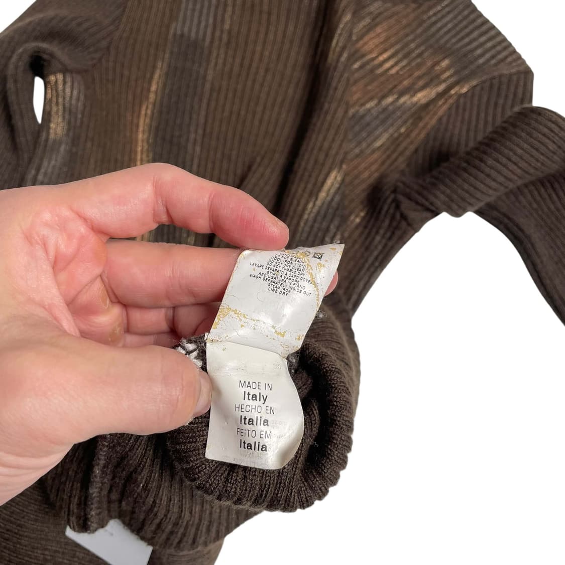 Krizia jeans 그라데이션 프린티 터틀넥 니트 (italy)   상품이미지9