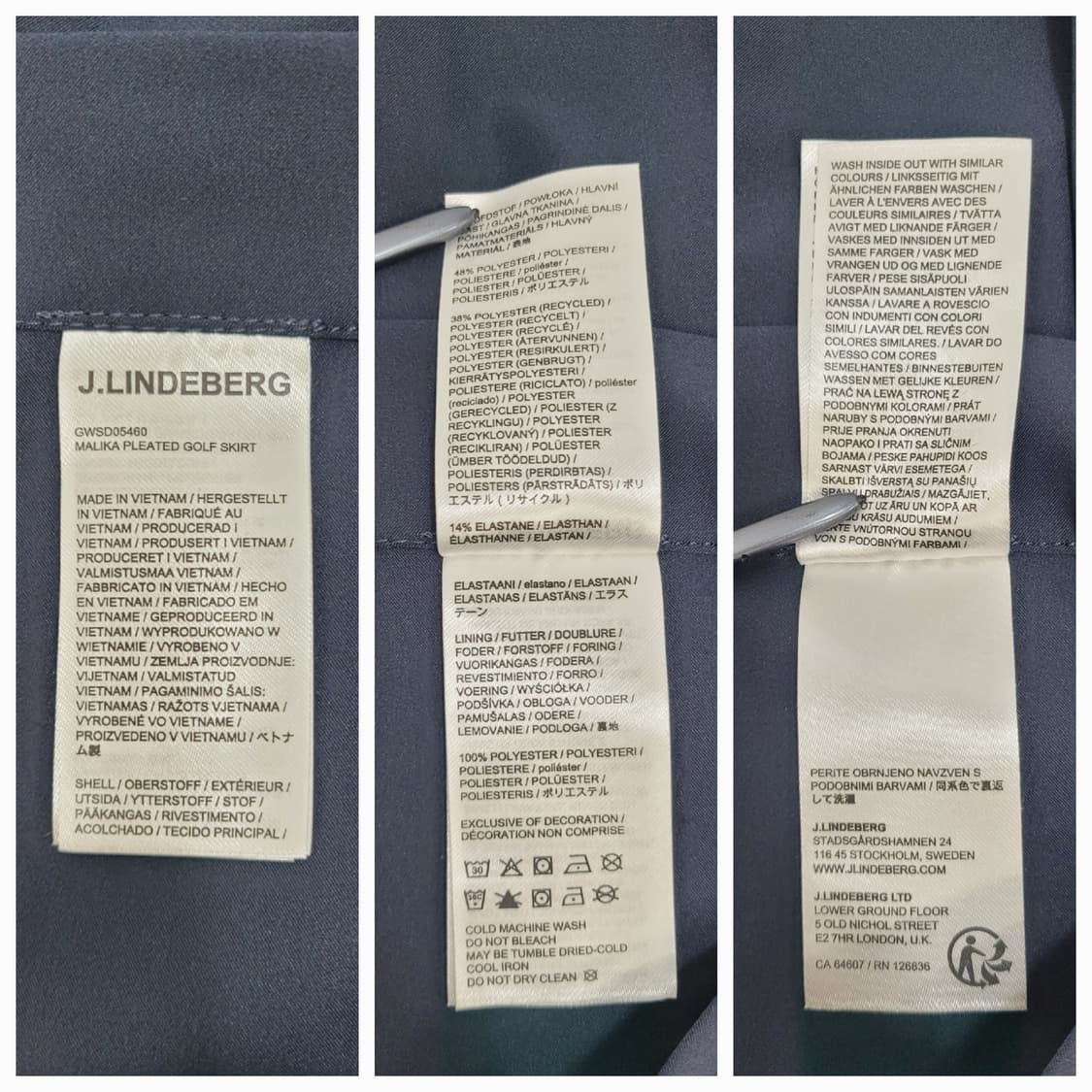 J.LINDEBERG 제이린드버그 플리츠 스커트 / 여 M 네이비
 상품이미지9