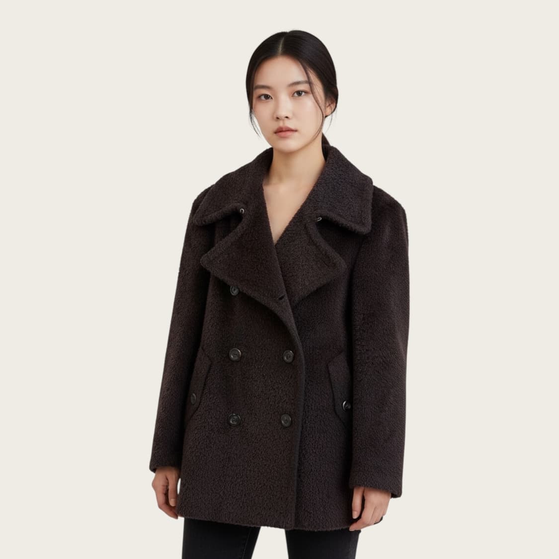 IT44/ 막스마라 알파카 블렌딩 더블 코트 상품이미지1