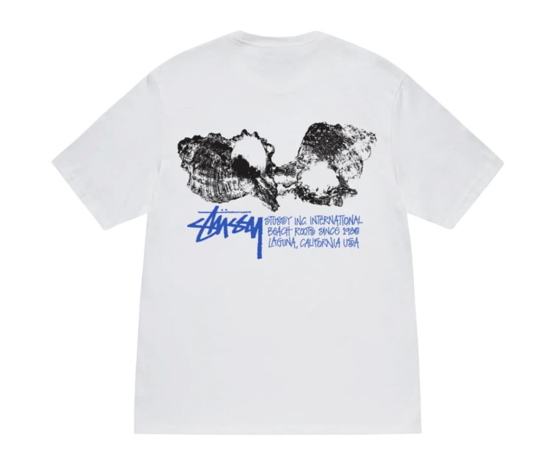 STUSSY Shells Tee 스투시 쉘티 화이트(L) 상품이미지1
