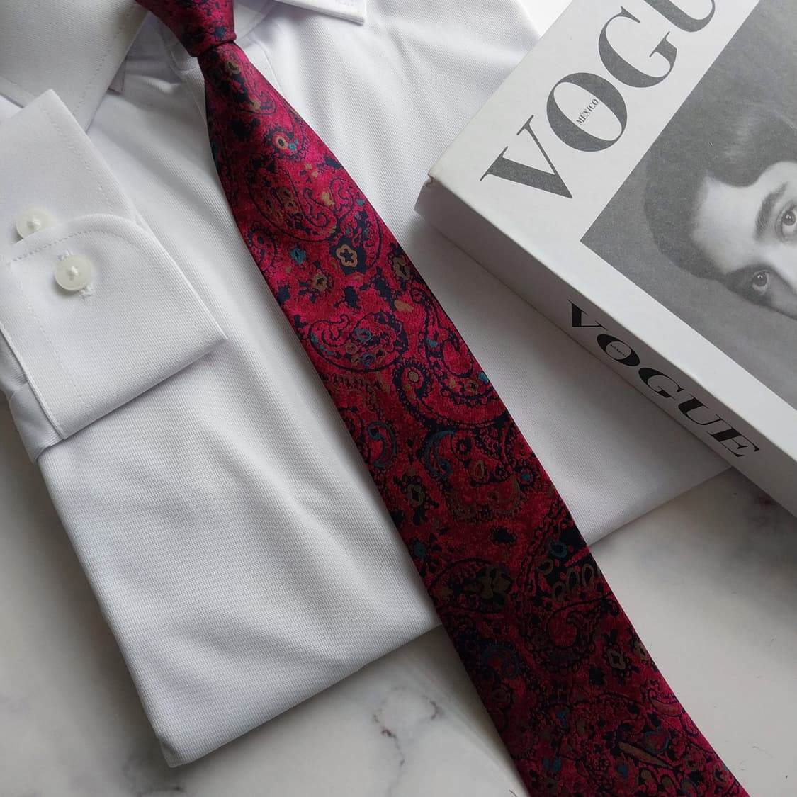 니나리치 실크 진핑크 페이즐리 넥타이 8.2cm A+등급 K1257
 상품이미지10