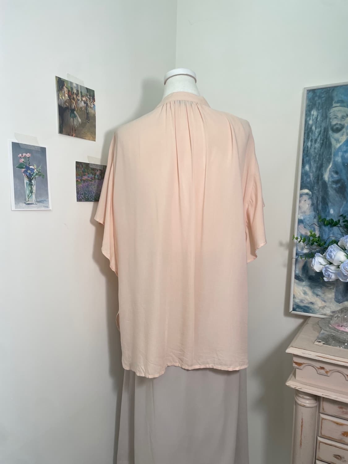 sheer coral shirring point summer loose 상품이미지4