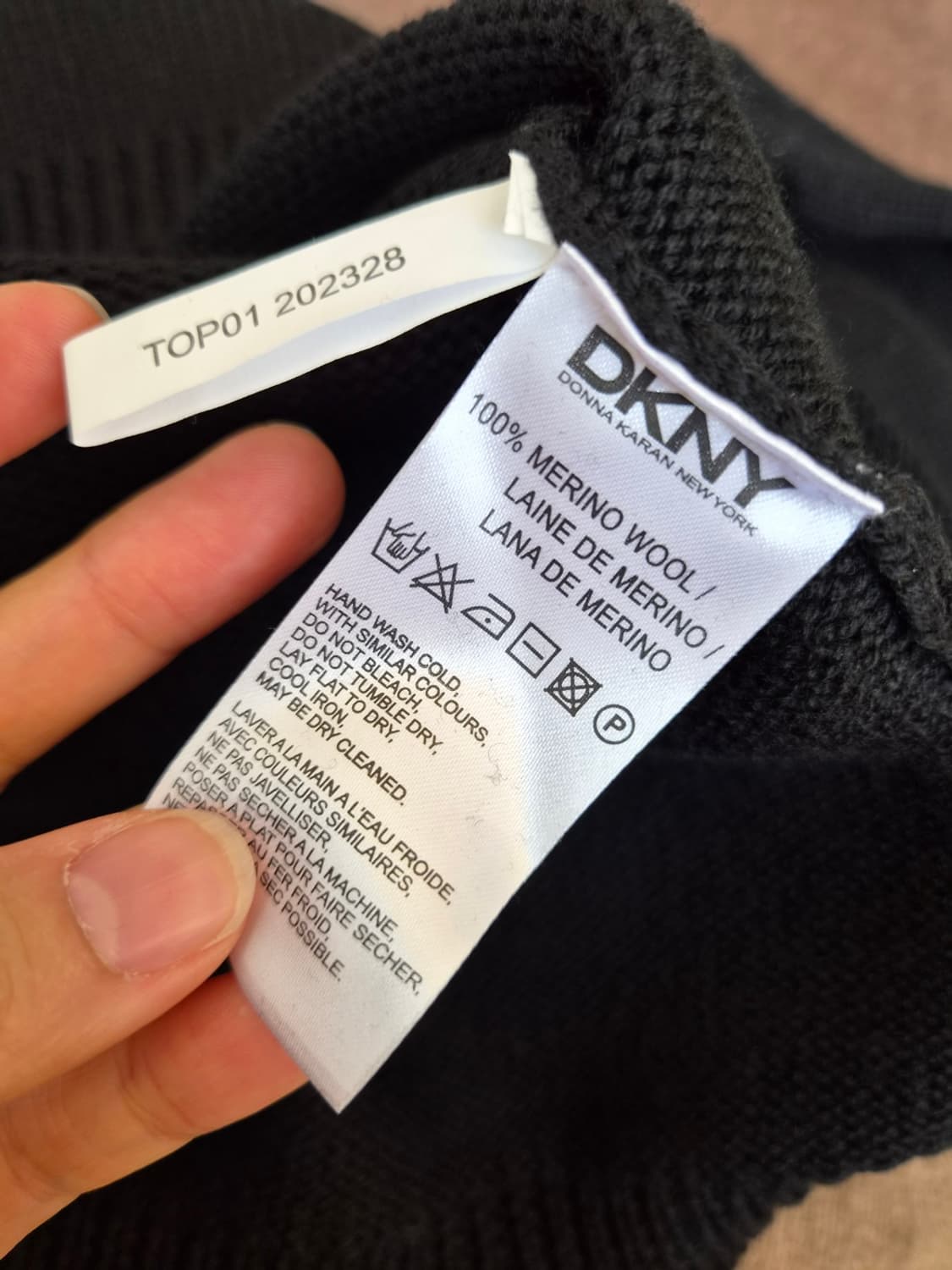 DKNY 남성(여성가능) 루즈핏배색울니트 XL사이즈 상품이미지8