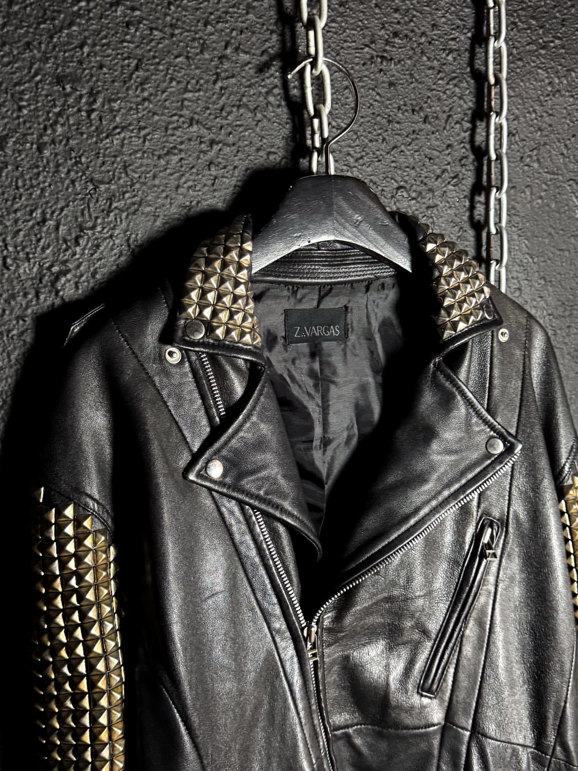 Z. VARGAS – Stud Leather Riders Jacket   상품이미지2