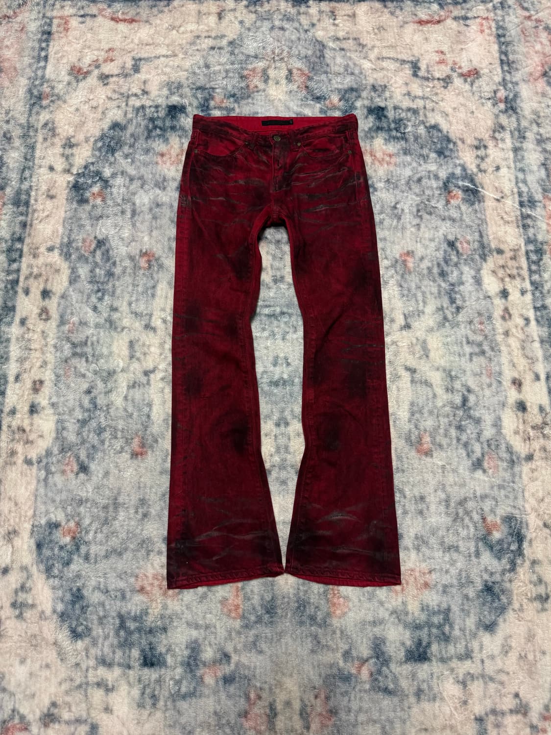 Fuga 00s archive red coating flare denim 상품이미지2
