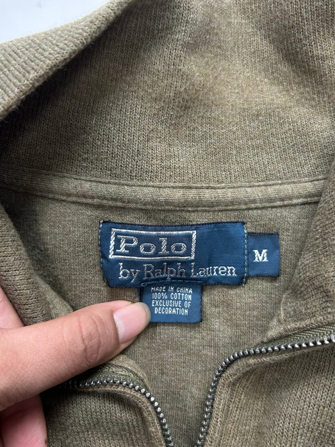폴로 랄프로렌 카키 하프집업 니트 M 상품이미지5