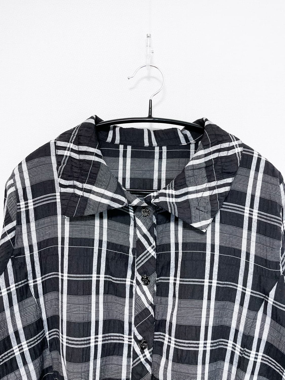 Check Pocket Shirt Jacket - Black 상품이미지5