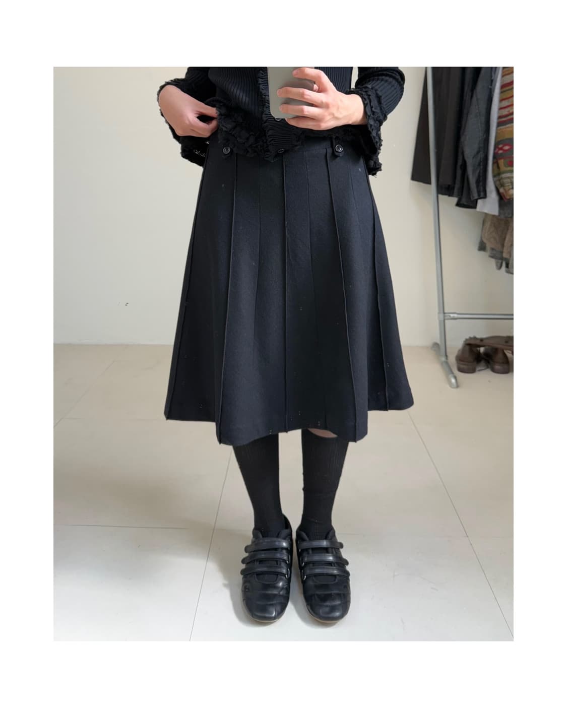 Klein plus 울 미디 스커트 상품이미지1